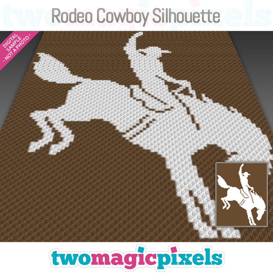 Rodeo Cowboy Silhouette by Two Magic Pixels