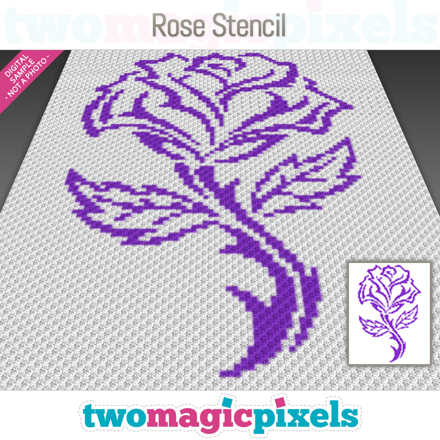 Rose Stencil by Two Magic Pixels