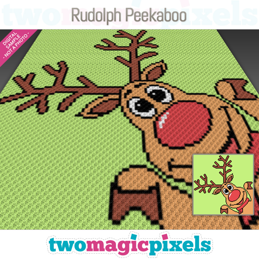 Rudolph Peekaboo by Two Magic Pixels