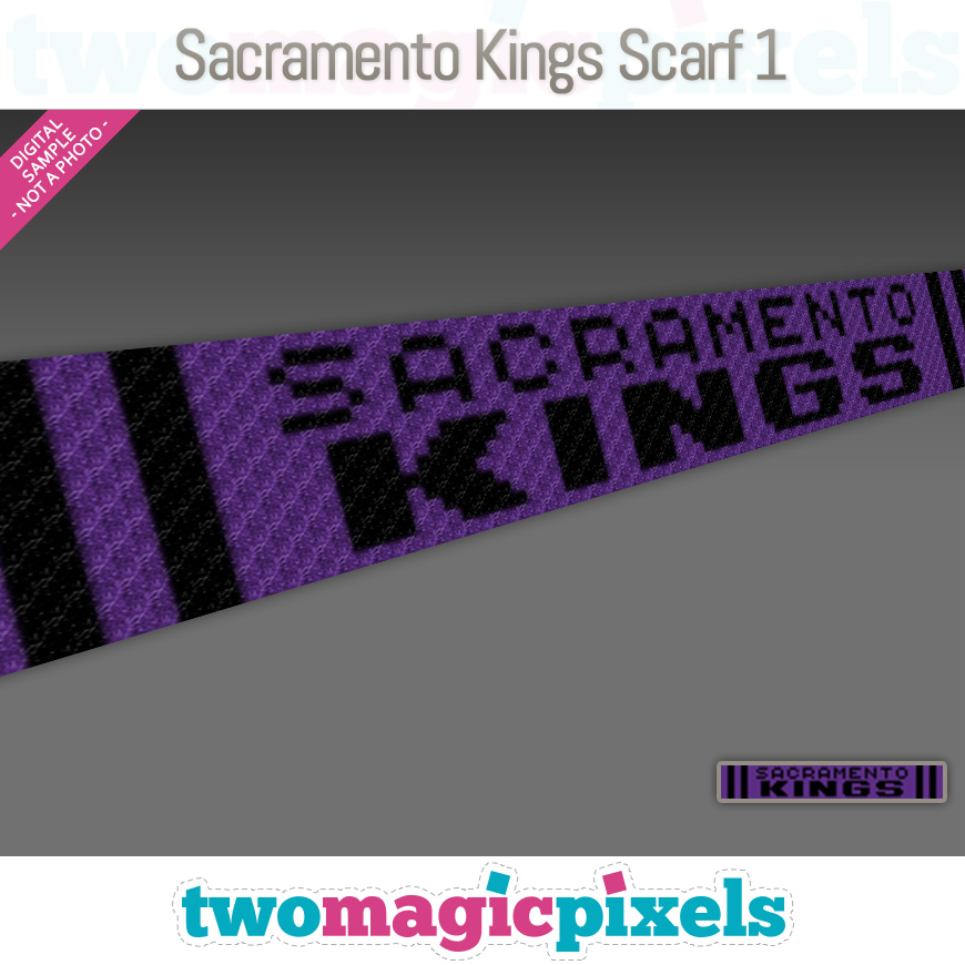 Sacramento Kings Scarf 1 by Two Magic Pixels