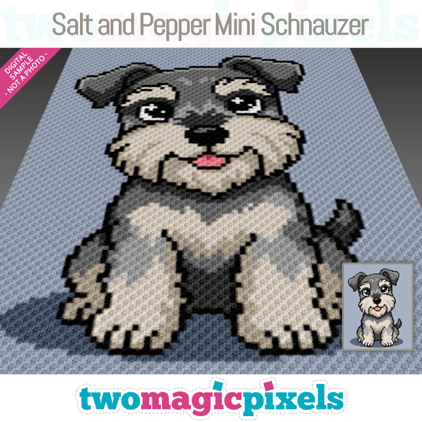 Salt and Pepper Mini Schnauzer by Two Magic Pixels