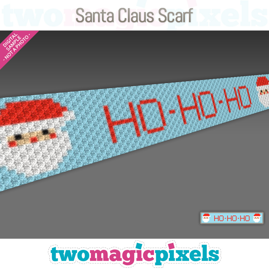 Santa Claus Scarf 1 by Two Magic Pixels