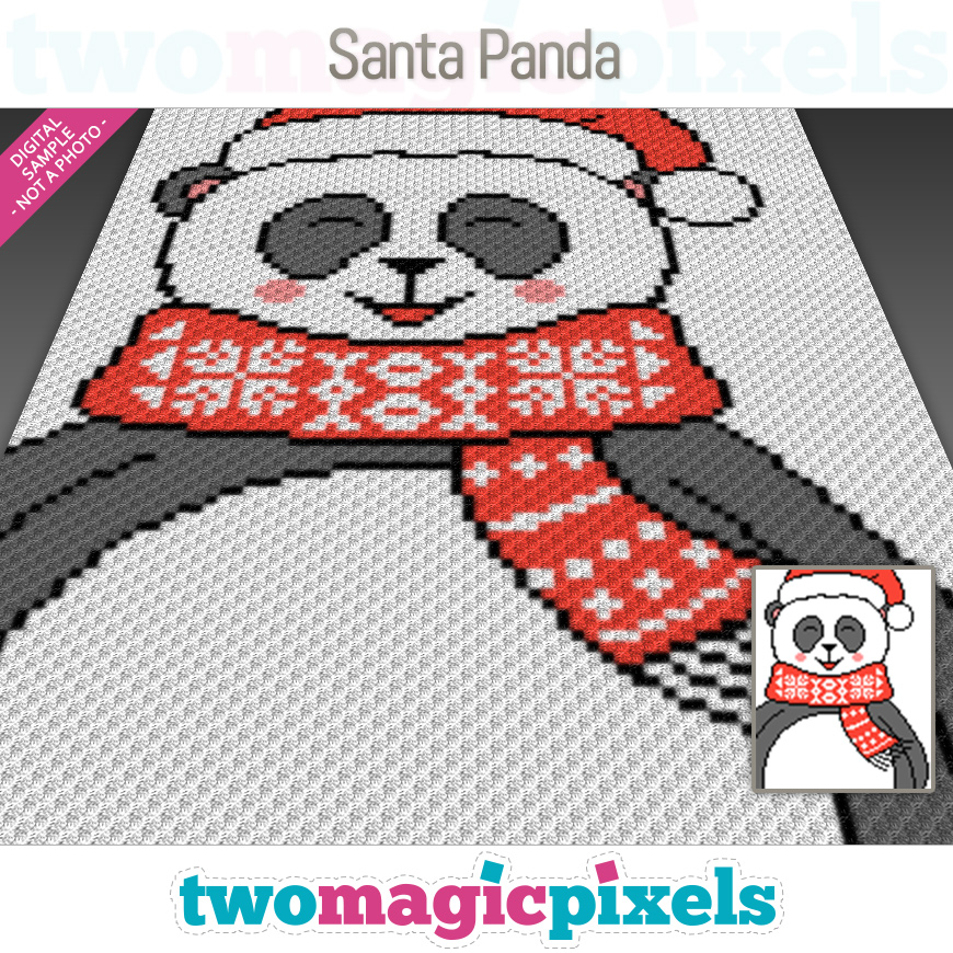 Santa Panda by Two Magic Pixels Santa Panda by Two Magic Pixels