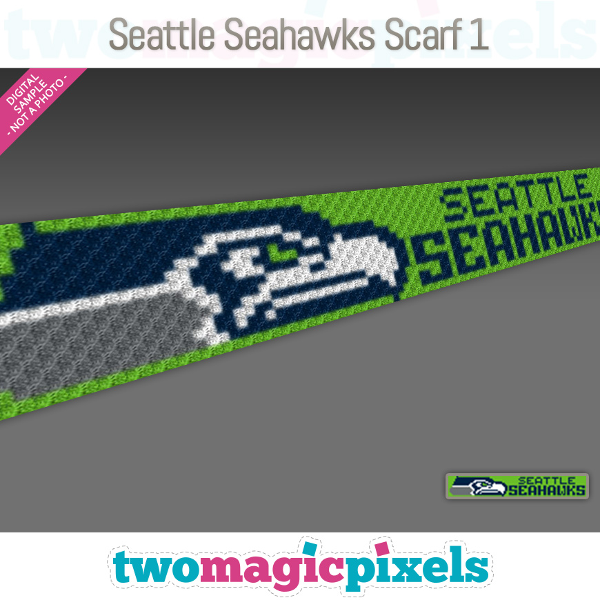 Seattle Seahawks Scarf 1 by Two Magic Pixels