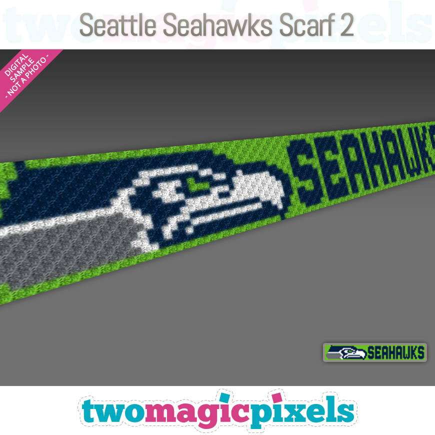 Seattle Seahawks Scarf 2 by Two Magic Pixels