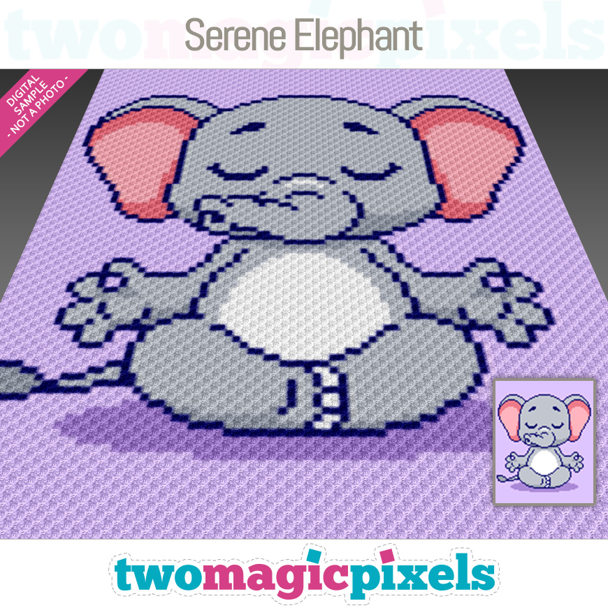 Serene Elephant by Two Magic Pixels