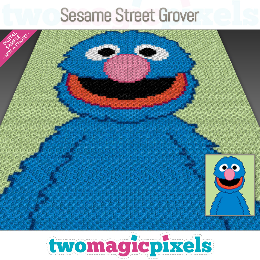 Sesame Street Grover by Two Magic Pixels