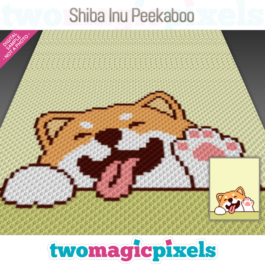 Shiba Inu Peekaboo by Two Magic Pixels