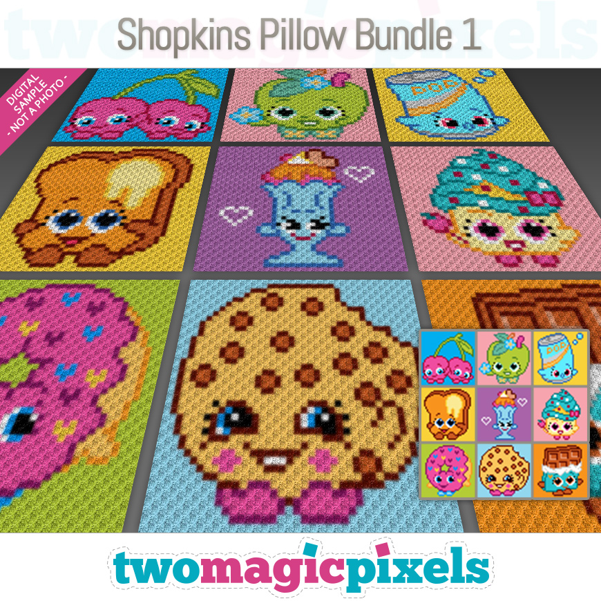 Shopkins Pillow Bundle 1 by Two Magic Pixels