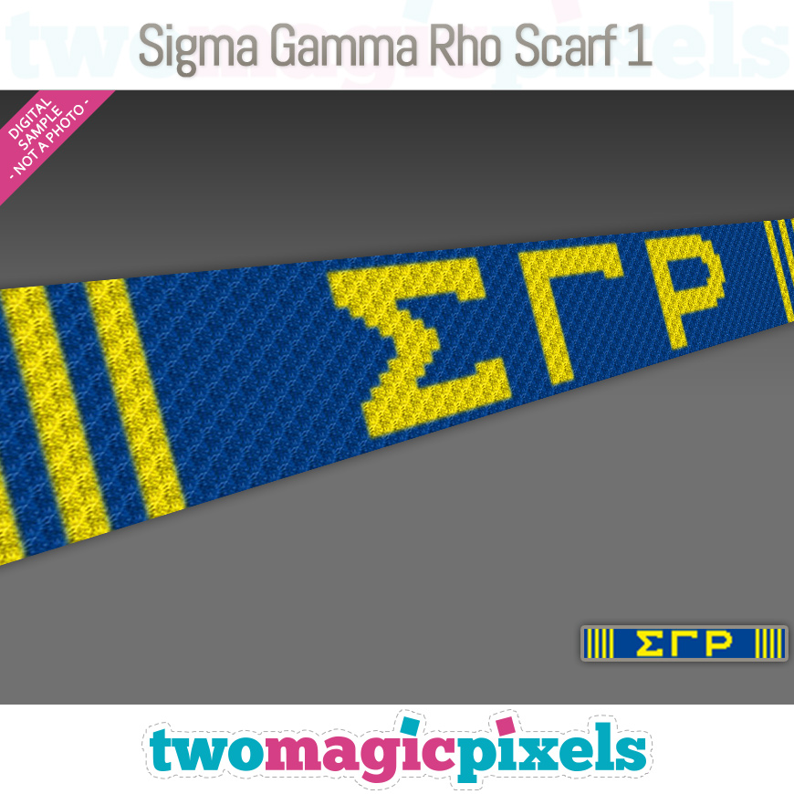 Sigma Gamma Rho Scarf 1 by Two Magic Pixels