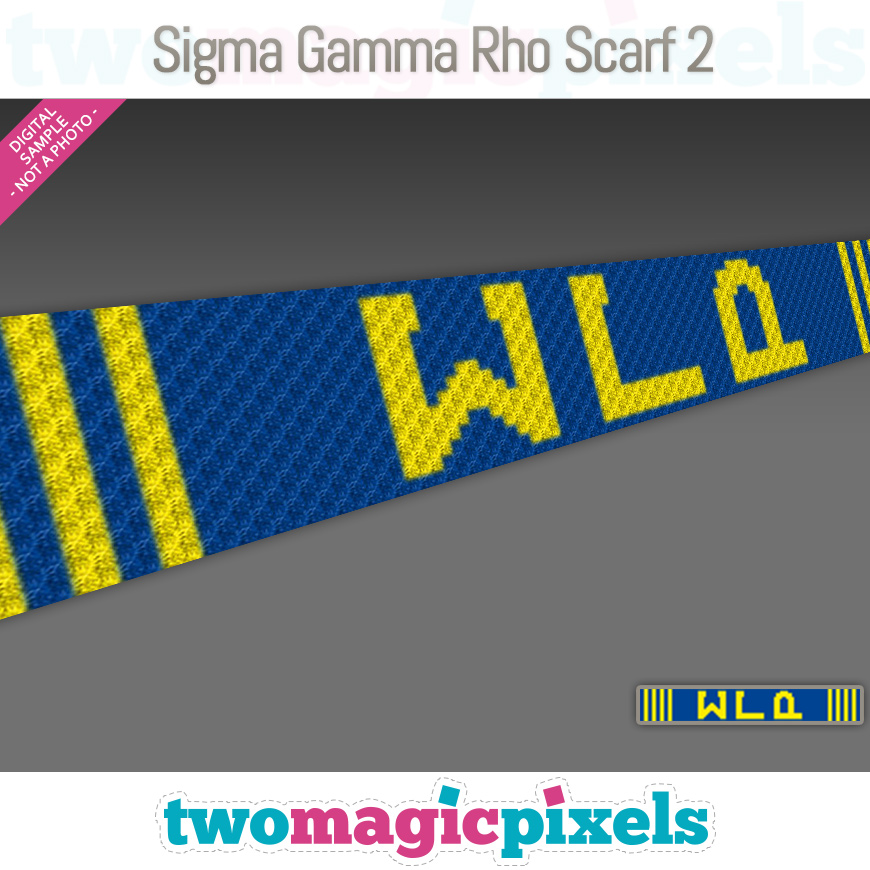 Sigma Gamma Rho Scarf 2 by Two Magic Pixels