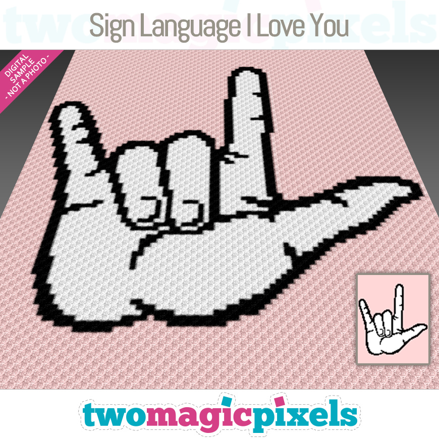 Sign Language I Love You by Two Magic Pixels