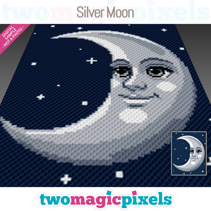 Silver Moon by Two Magic Pixels