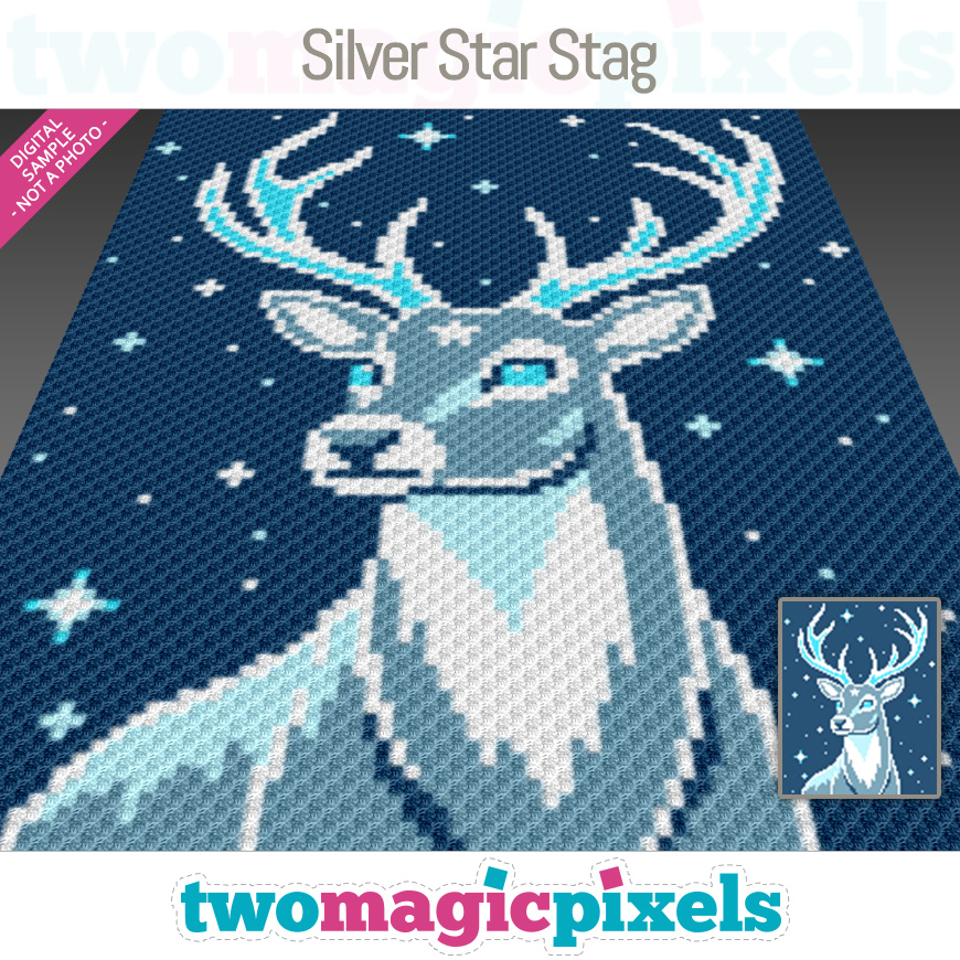 Silver Star Stag by Two Magic Pixels