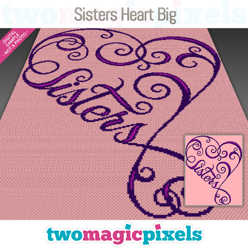 Sisters Heart Big by Two Magic Pixels