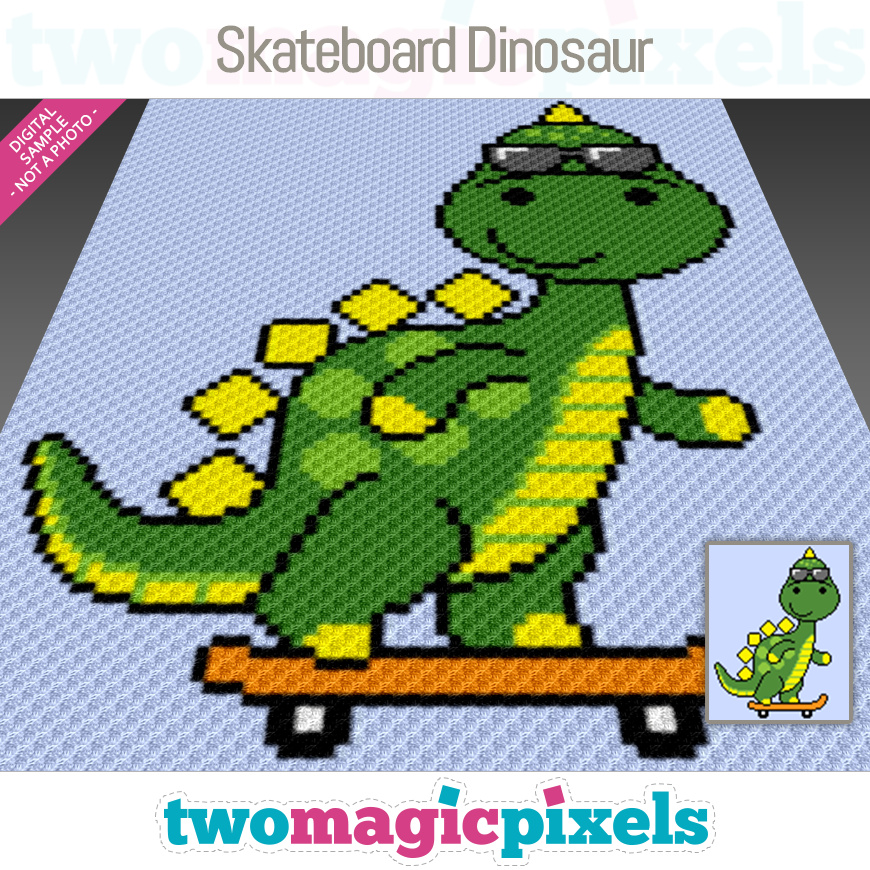 Skateboard Dinosaur by Two Magic Pixels Skateboard Dinosaur by Two Magic Pixels