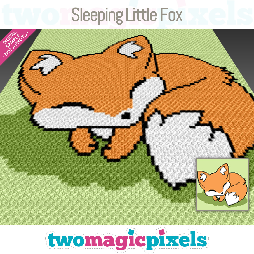 Sleeping Little Fox by Two Magic Pixels