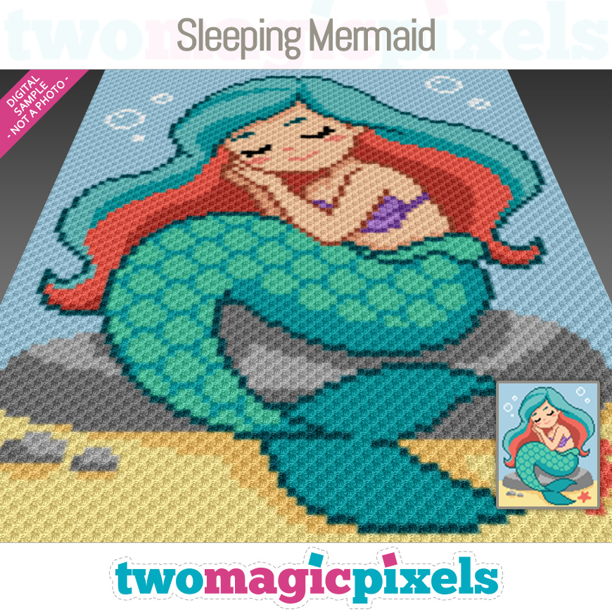Sleeping Mermaid by Two Magic Pixels
