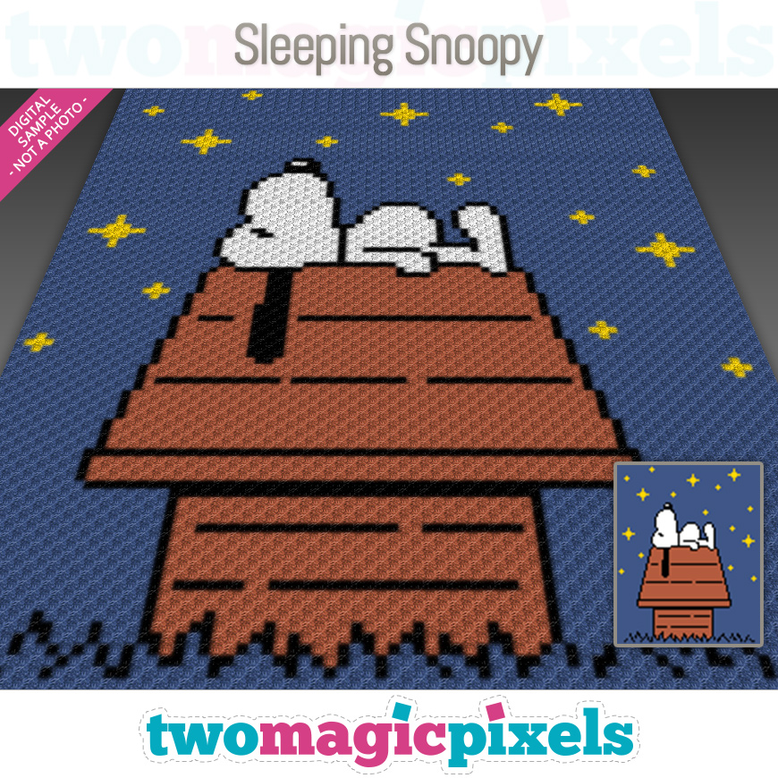 Sleeping Snoopy by Two Magic Pixels