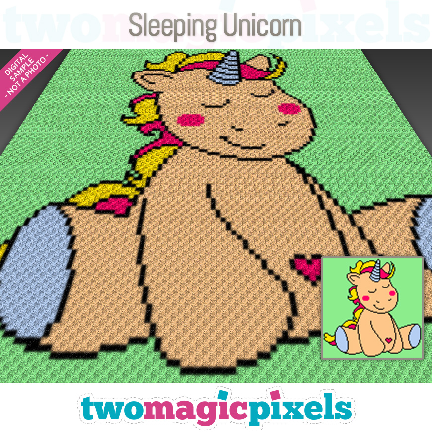 Sleeping Unicorn by Two Magic Pixels