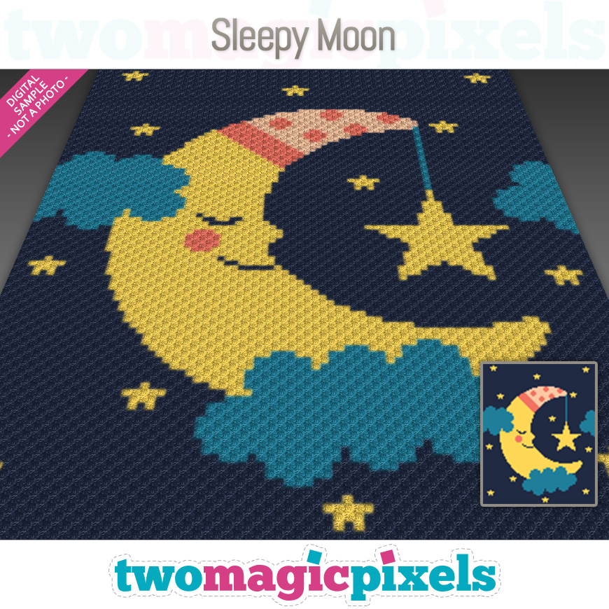 Sleepy Moon by Two Magic Pixels