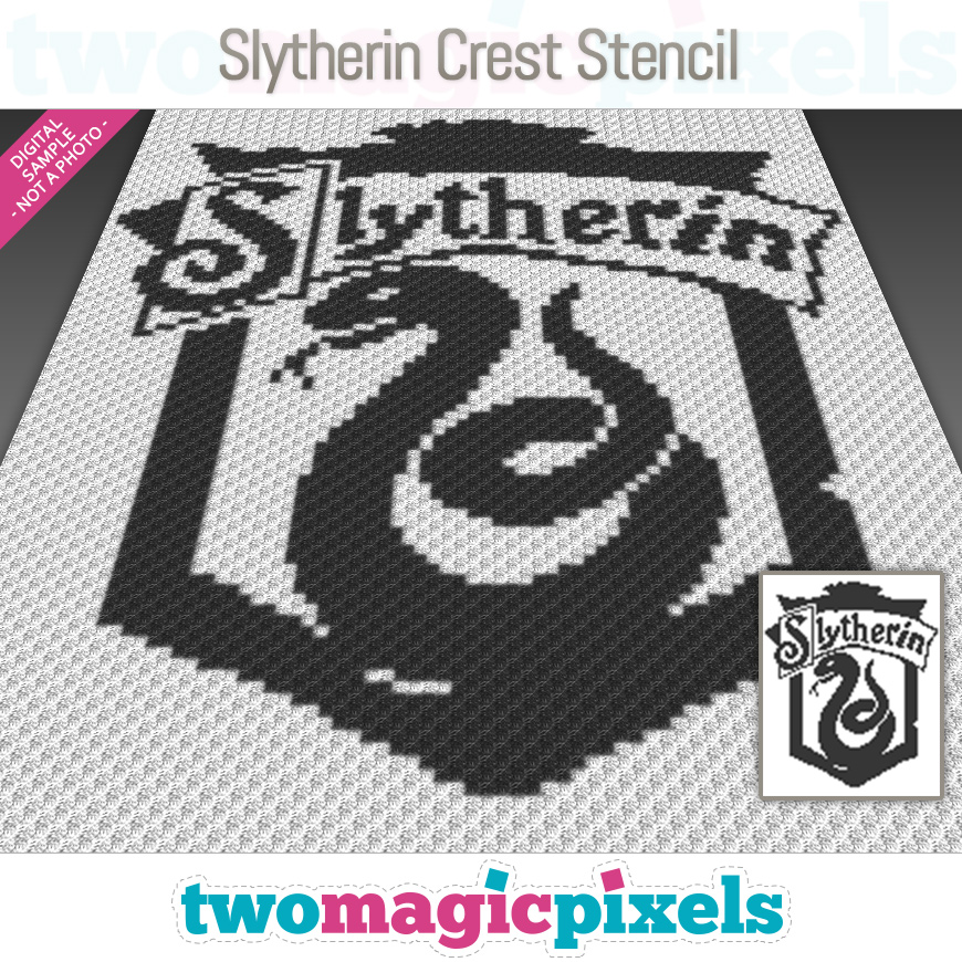Slytherin Crest Stencil by Two Magic Pixels