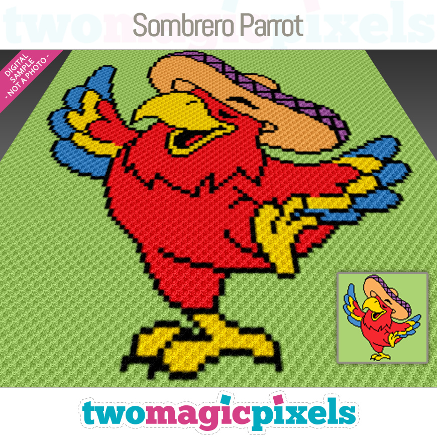Sombrero Parrot by Two Magic Pixels