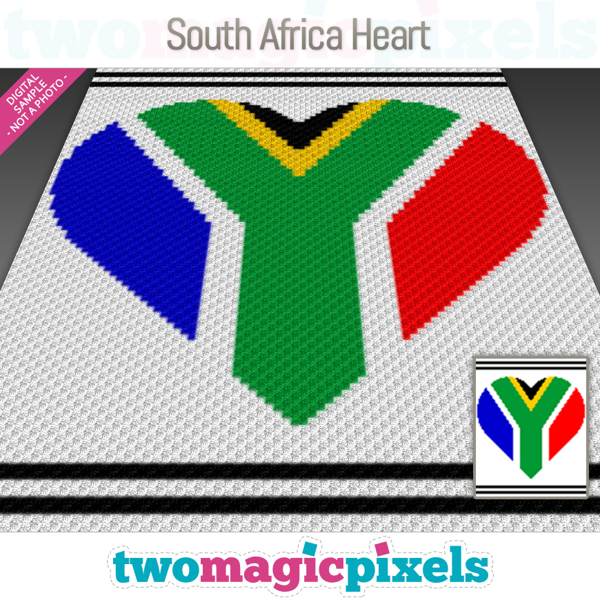 South Africa Heart by Two Magic Pixels
