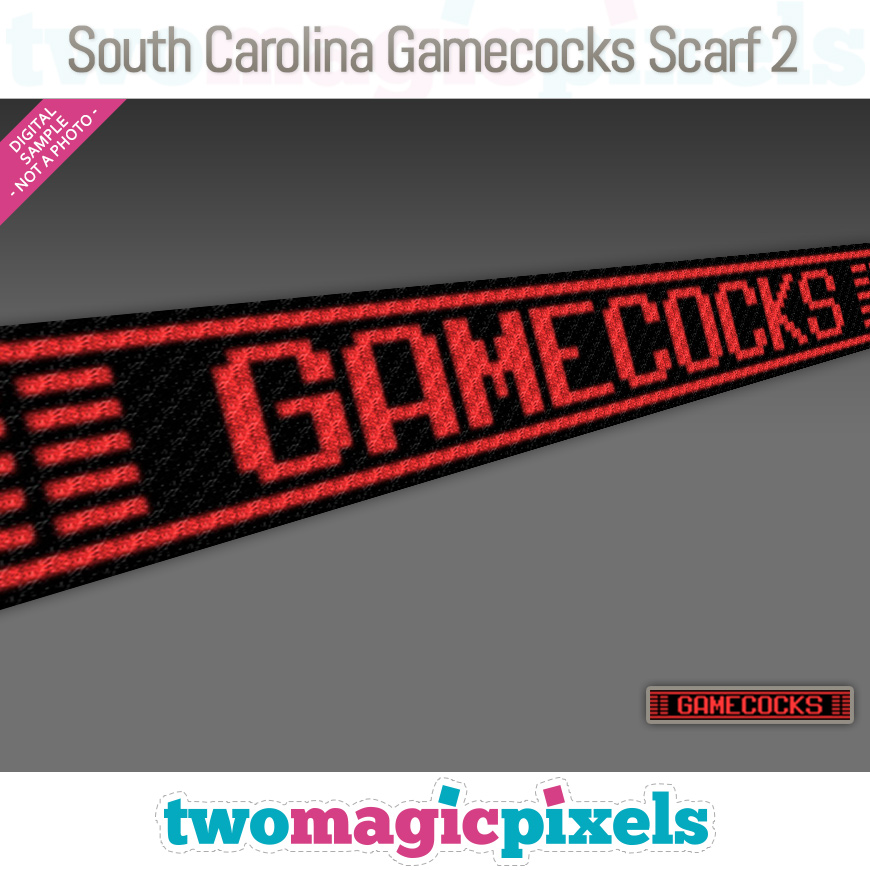 South Carolina Gamecocks Scarf 2 by Two Magic Pixels