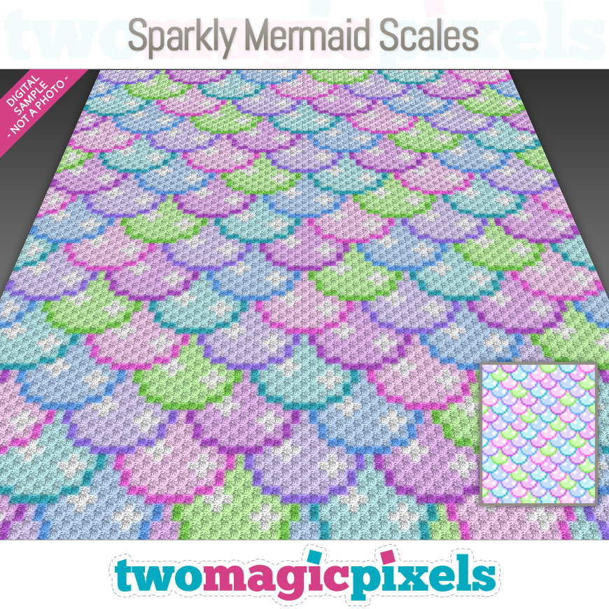 Sparkly Mermaid Scales by Two Magic Pixels