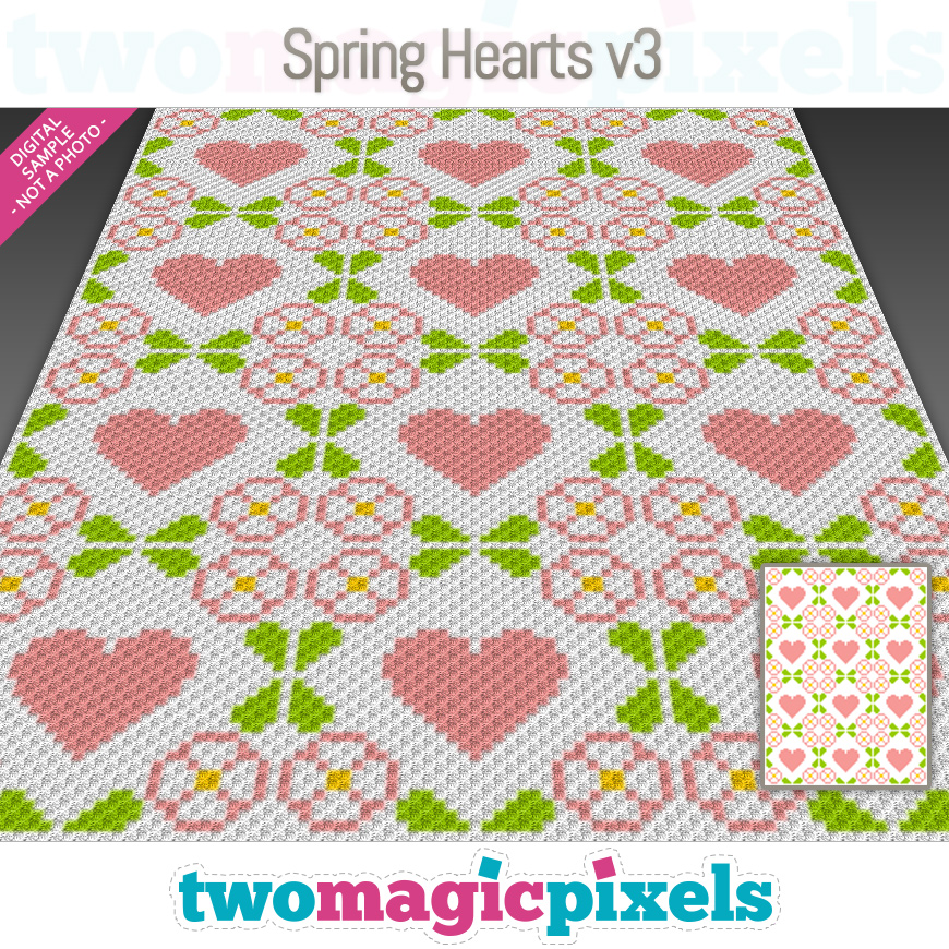 Spring Hearts v3 by Two Magic Pixels
