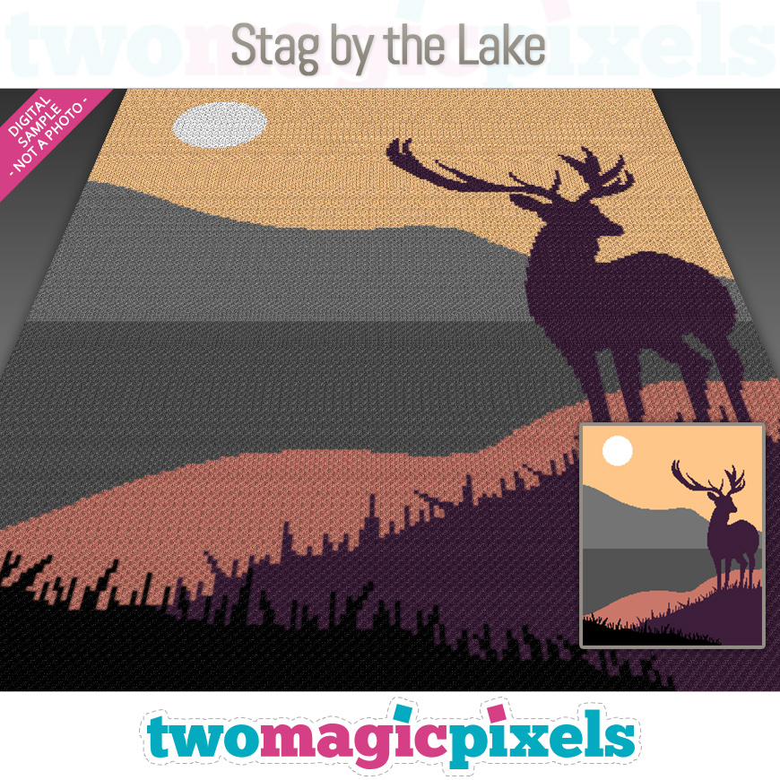 Stag by the Lake by Two Magic Pixels