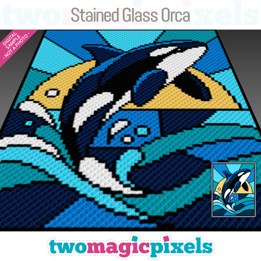 Stained Glass Orca by Two Magic Pixels