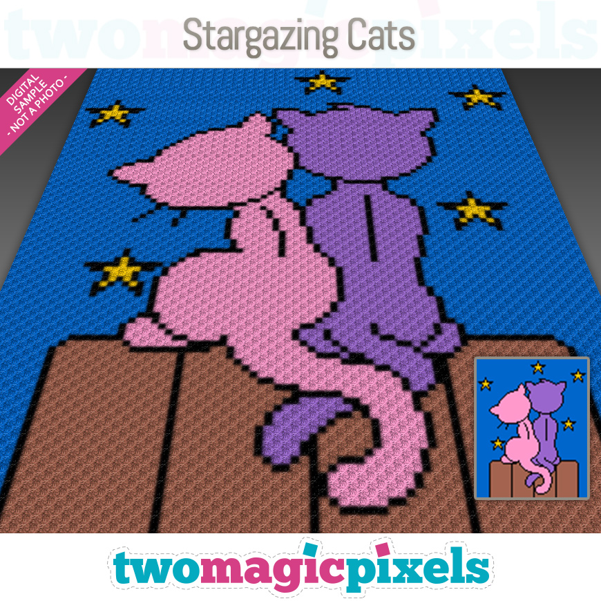 Stargazing Cats by Two Magic Pixels