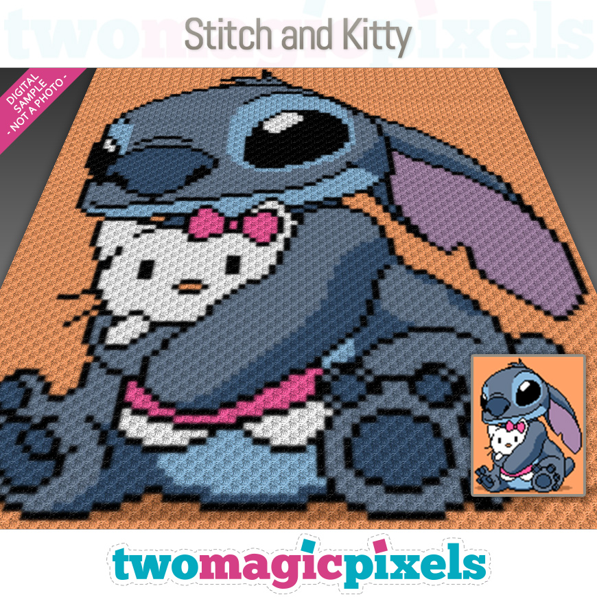 Stitch and Kitty by Two Magic Pixels