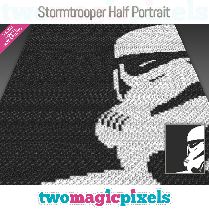 Stormtrooper Half Portrait by Two Magic Pixels