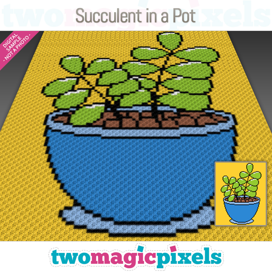 Succulent in a Pot by Two Magic Pixels