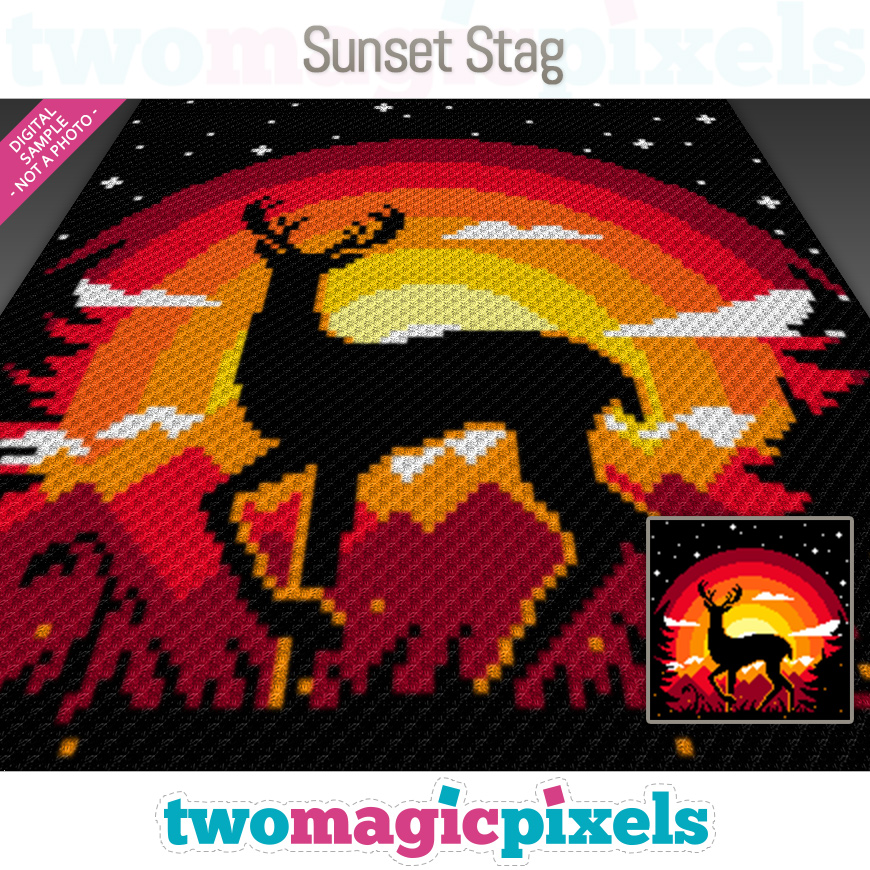 Sunset Stag by Two Magic Pixels