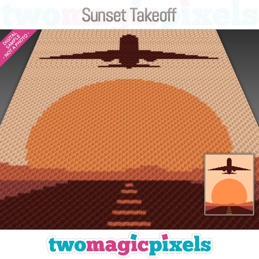 Sunset Takeoff by Two Magic Pixels