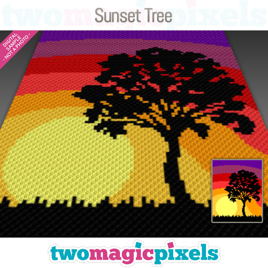 Sunset Tree by Two Magic Pixels