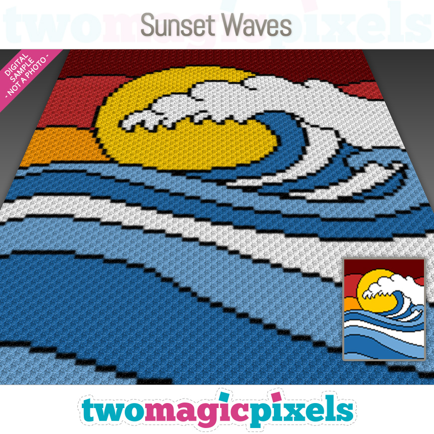 Sunset Waves by Two Magic Pixels
