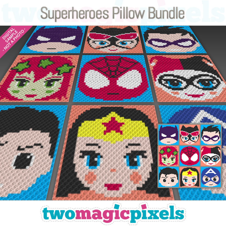 Superheroes Pillow Bundle by Two Magic Pixels
