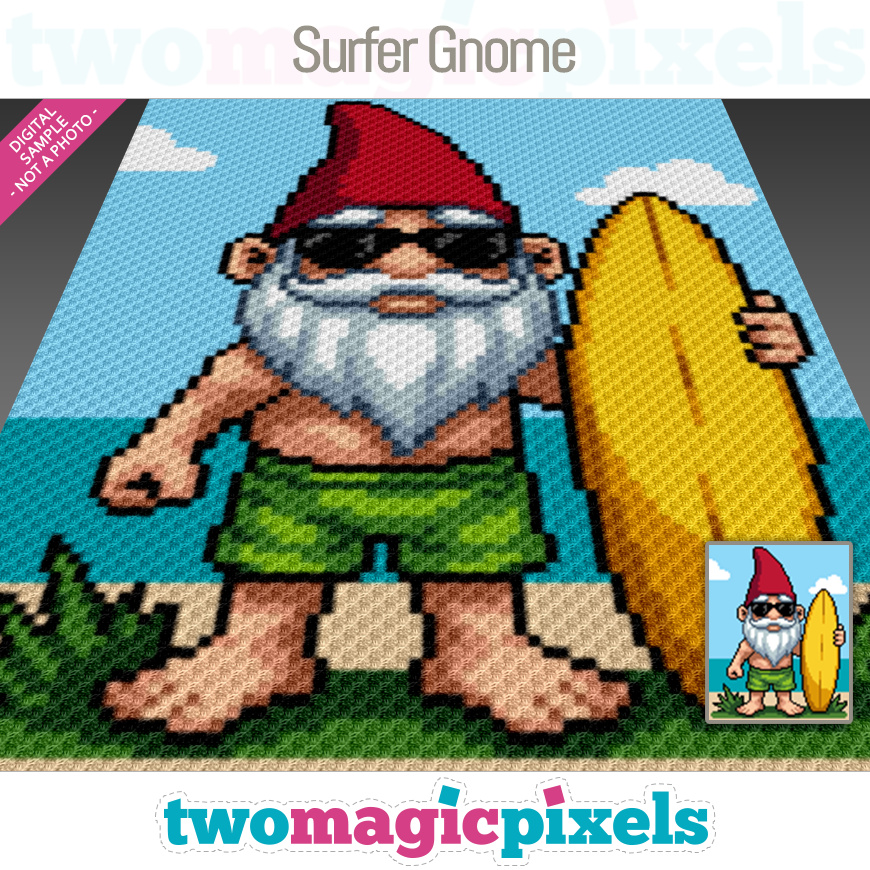 Surfer Gnome by Two Magic Pixels