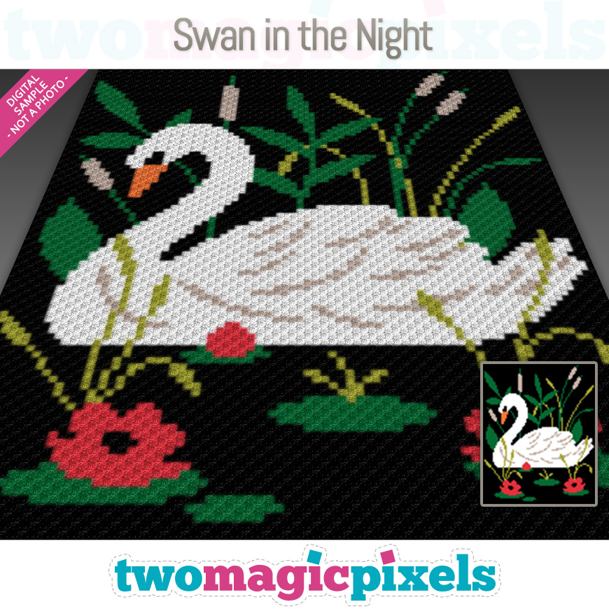 Swan in the Night by Two Magic Pixels