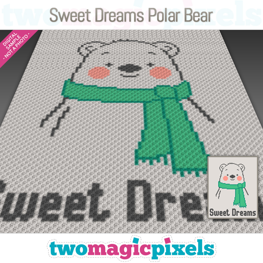 Sweet Dreams Polar Bear by Two Magic Pixels