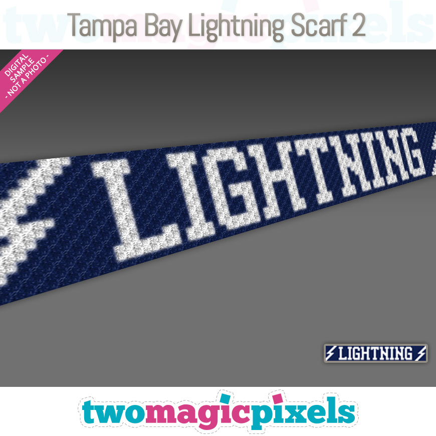 Tampa Bay Lightning Scarf 2 by Two Magic Pixels
