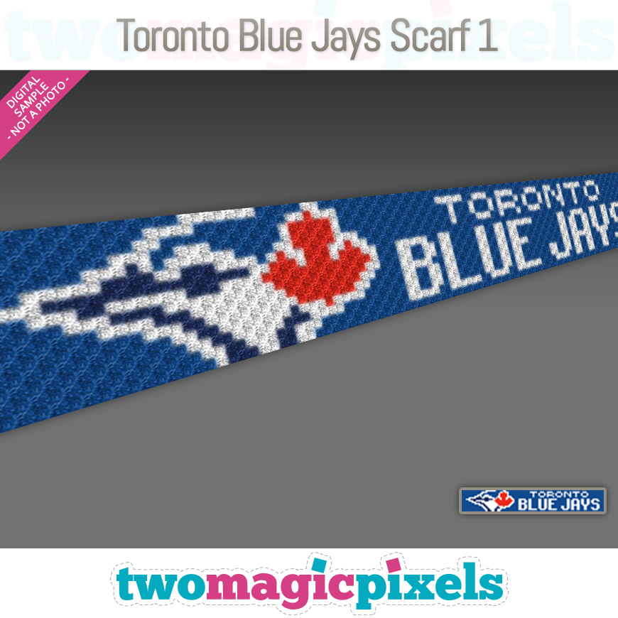 Toronto Blue Jays Scarf 1 by Two Magic Pixels