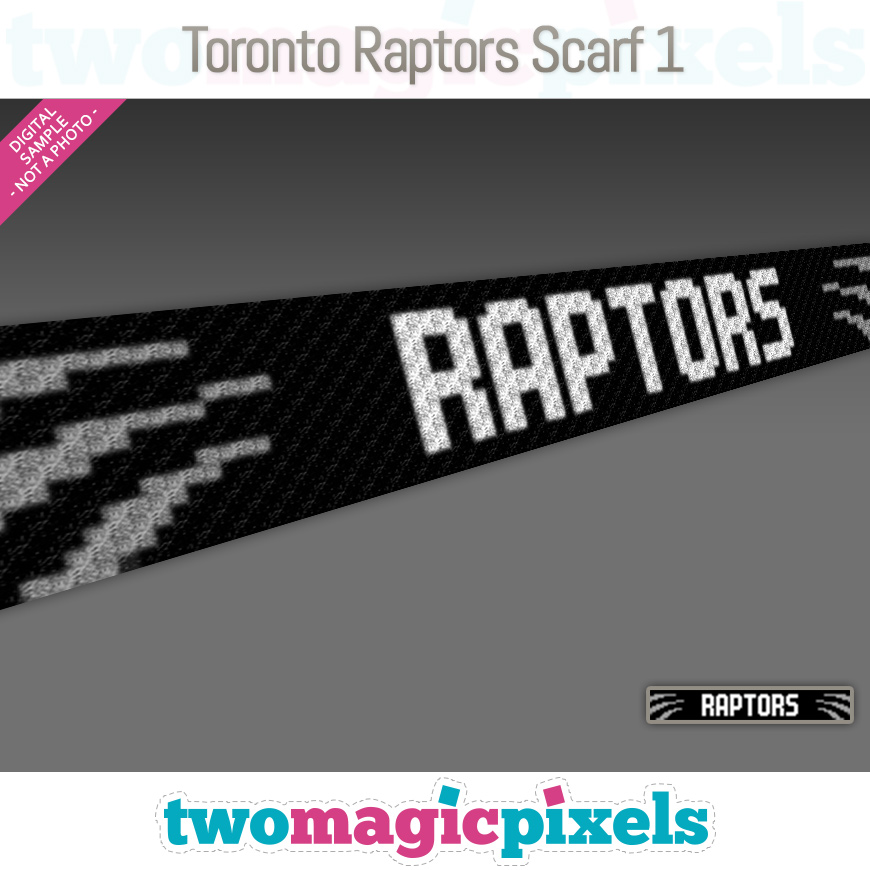 Toronto Raptors Scarf 1 by Two Magic Pixels