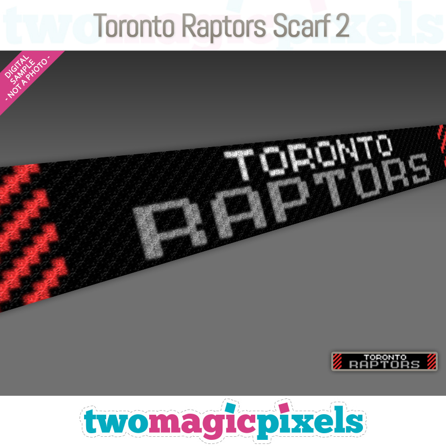 Toronto Raptors Scarf 2 by Two Magic Pixels