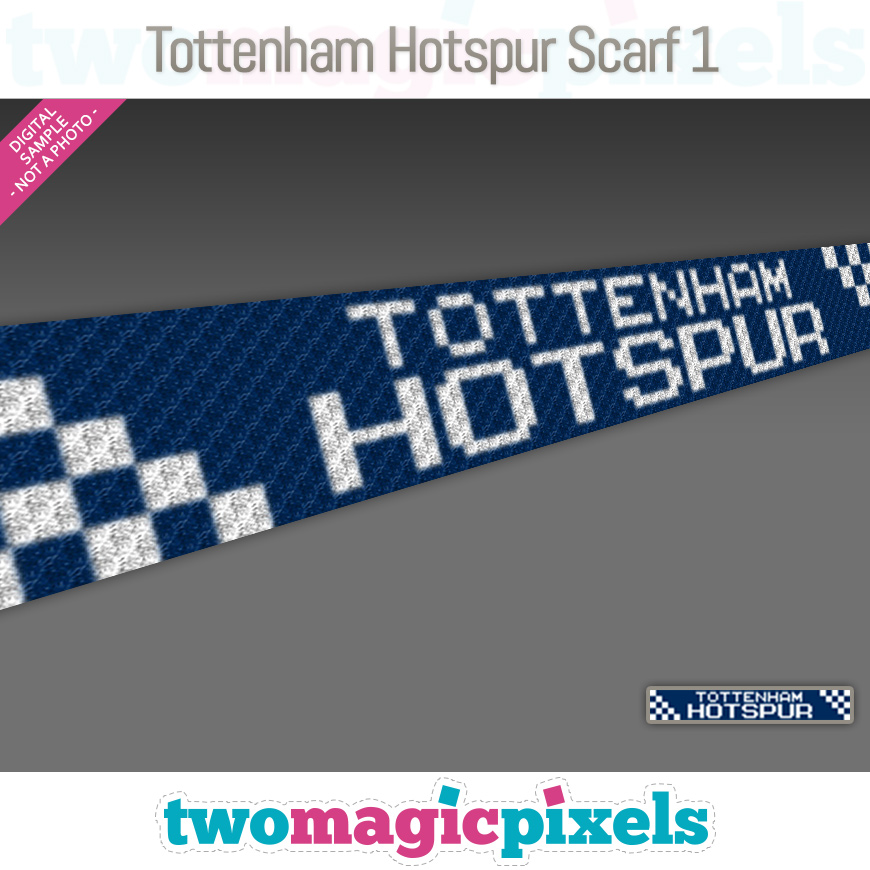 Tottenham Hotspur Scarf 1 by Two Magic Pixels